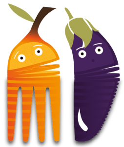 orange and eggplant web